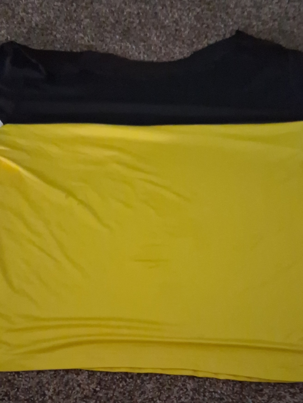 Yellow White And Blacl Two Piece Outfit